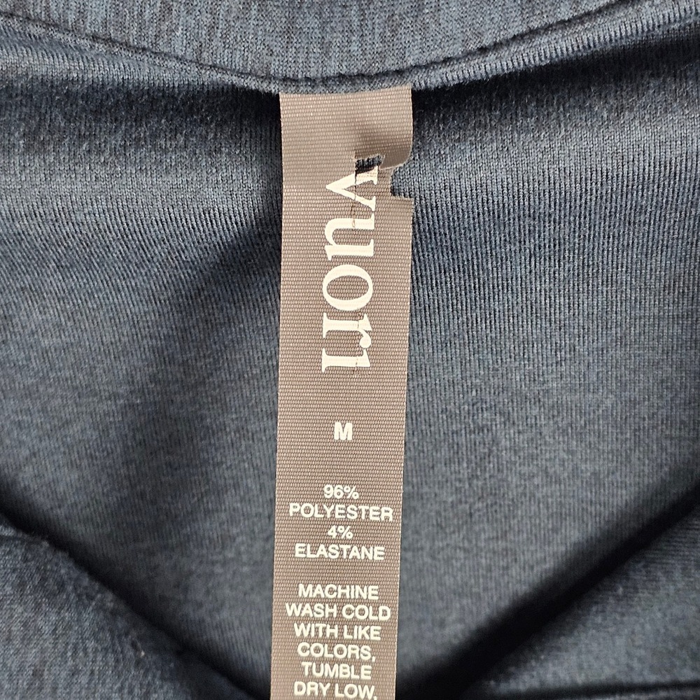 Vuori Polo Mens M Strato Tech Polo V188 Navy Heather Short Sleeve Performance - Picture 7 of 9